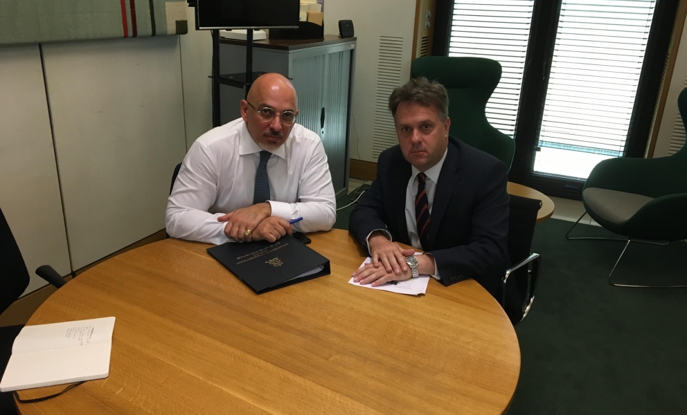 Julian meets with Education Minister Nadhim Zahawi